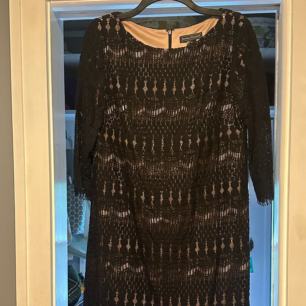 Jessica Howard Black Lace Dress